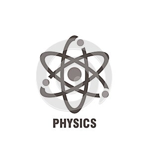 physics subject icon. Vector illustration decorative design