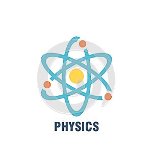 physics subject icon. Vector illustration decorative design