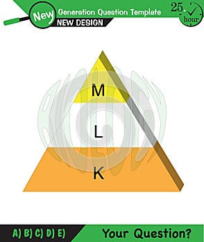 Physics, Vector Illustration of food chain - energy pyramid - educational infographic, question template