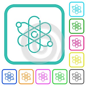 Physics vivid colored flat icons photo