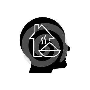 Physiological motivation black glyph icon