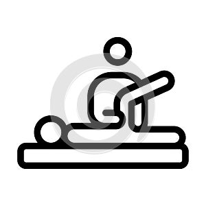 Physiotherapeutic Vector Thick Line Icon For Personal And Commercial Use