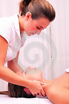 Physiotherapy cervical massage