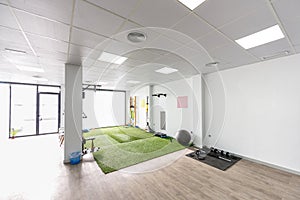 Physiotherapy clinic with equipment for rehabilitation