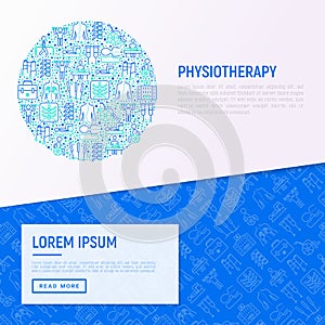 Physiotherapy concept in circle