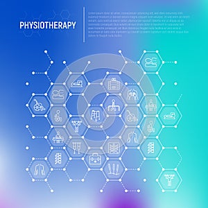 Physiotherapy concept in honeycombs