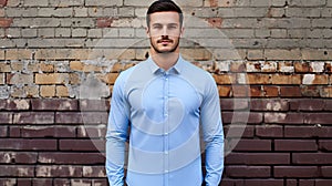 physique blue shirt mockup photo