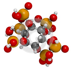 Phytic acid hexakisphosphate, IP6, phytate molecule. Present in seeds and grains of many plants, acting as storage form of.