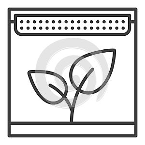 Phyto Lamp vector Grow Light linear icon or symbol