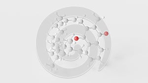 phytomenadione molecule 3d, molecular structure, ball and stick model, structural chemical formula vitamin k1