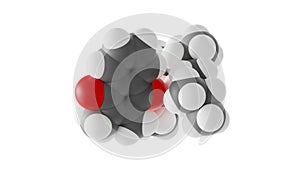 phytomenadione molecule, vitamin k1, molecular structure, isolated 3d model van der Waals photo
