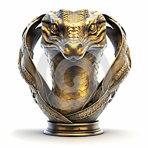 Phyton Snake Trophy. Generative AI