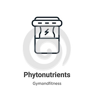 Phytonutrients outline vector icon. Thin line black phytonutrients icon, flat vector simple element illustration from editable