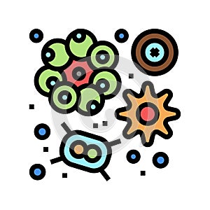 phytoplankton ocean color icon vector illustration