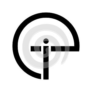 PI monogram logo concept for the happy PI Day