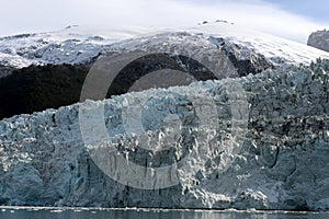 Pia glacier on the archipelago of Tierra del Fuego.