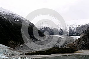 Pia glacier on the archipelago of Tierra del Fuego.