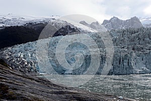 Pia glacier on the archipelago of Tierra del Fuego. photo
