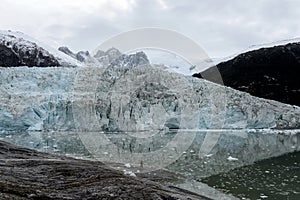 Pia glacier on the archipelago of Tierra del Fuego. photo