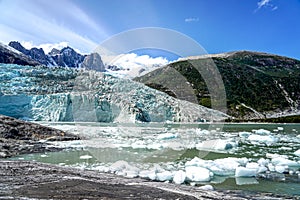 Pia Glacier in Parque Nacional Alberto de Agostini in the Beagle Channel of Patagonia photo