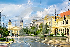 Piac street of Debrecen city, Hungary