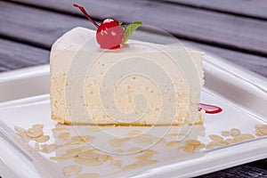 Piace of cake close up