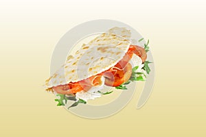 Piadina with cheese photo