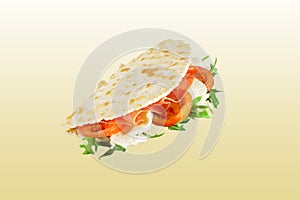 Piadina with cheese
