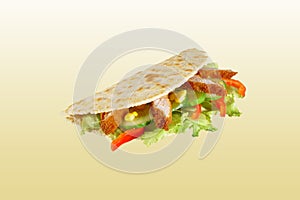 Piadina with chicken photo