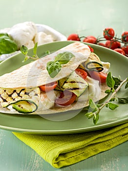 Piadina with mozzarella