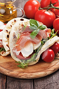 Piadina Romagnola, Italian Flatbread Sandwich