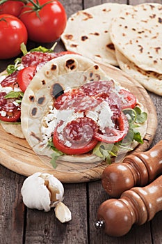 Piadina Romagnola, Italian Flatbread Sandwich