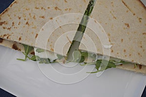 Piadina romagnola with squacquerone cheese