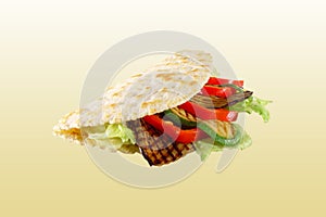 Piadina with vegetables photo
