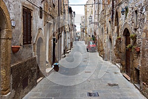 Piaggio Ape at the empty street