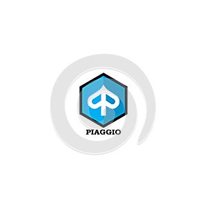 Piaggio Logo Design. Emblem Logo Design vector