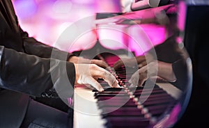 Pianist Playing Jazz Or Blues Music photo