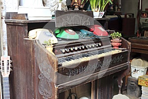 Piano in antique shop