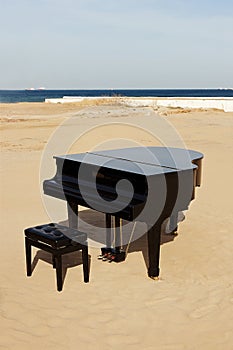 Piano on the beach