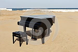 Piano on the beach