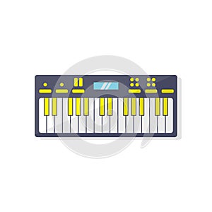 Piano cartoon style icon illustration