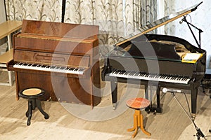 Piano and grand piano