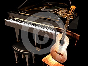 Piano and guitar