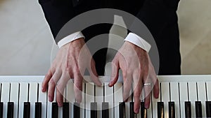 Piano, hands pianist playing music