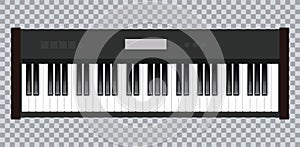 Piano icon and keys of piano concept modern music print and web design piano poster on white vector