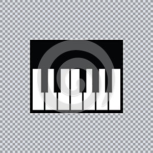 Piano icon and keys of piano concept modern music print and web design piano poster on white vector