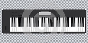 Piano icon and keys of piano concept modern music print and web design piano poster on white vector