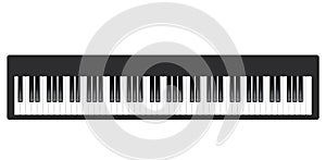 Piano icon and keys of piano concept modern music print and web design piano poster on white vector