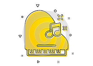 Piano icon. Musical instrument sign. Vector