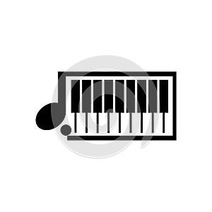 piano icon Vector Illustration design Logo